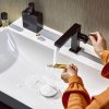 Купить Смеситель для умывальника Hansgrohe Tecturis E 110 Fine CoolStart без донного клапана, Matt Black (73021670) в Киеве vannaja.kiev.ua