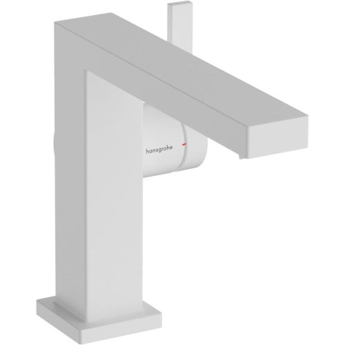Купить Смеситель для умывальника Hansgrohe Tecturis E 110 Fine CoolStart с донным клапаном pop-up, Matt White (73023700) в Киеве vannaja.kiev.ua