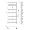 Купити Laris Атлант Преміум 73207417 Полотенцесушитель П12 500x1200 Е підключення справа в Києві vannaja.kiev.ua