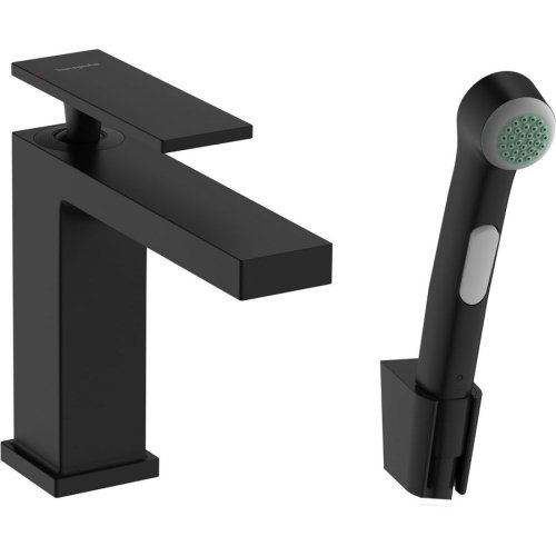 Гигиенический душ от умывальника черный матовый Hansgrohe Tecturis E 110 с гигиенической лейкой, Matt Black (73210670) Купить Гигиенический душ от умывальника черный матовый Hansgrohe Tecturis E 110 с гигиенической лейкой, Matt Black (73210670) в Киеве vannaja.kiev.ua