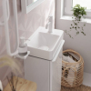 Купити Змішувач для умивальника Hansgrohe Tecturis S 80 CoolStart без донного клапана, Matt White (73301700) в Києві vannaja.kiev.ua