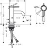 Купить Смеситель для умывальника бронзовый Hansgrohe Tecturis S 80 CoolStart, Brushed Bronze (73305140) в Киеве vannaja.kiev.ua