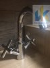 Купить купить качественный смеситель двухзахватный Смеситель для раковины Bugnatese 7334CR Rodos 7334-CR в Киеве vannaja.kiev.ua