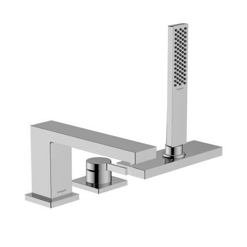 Змішувач на край ванни Hansgrohe Tecturis E врізний на 3 отвори із sBox, Chrome (73443000) Купити Змішувач на край ванни Hansgrohe Tecturis E врізний на 3 отвори із sBox, Chrome (73443000) в Києві vannaja.kiev.ua