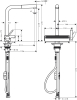 Купить Смеситель для кухни Hansgrohe Aquno Select 250 2jet с вытяжным изливом, Black Matt (73836670) в Киеве vannaja.kiev.ua