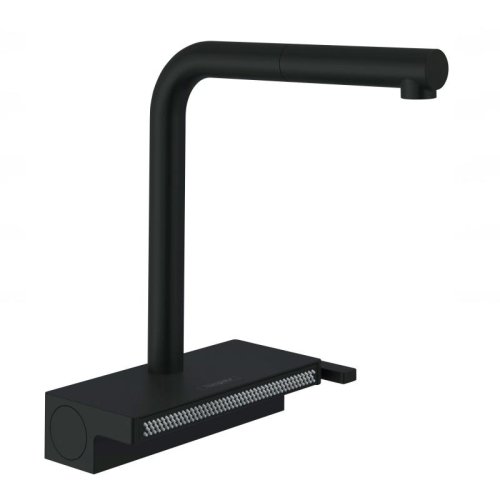 Купить Смеситель для кухни Hansgrohe Aquno Select 250 2jet с вытяжным изливом, Black Matt (73836670) в Киеве vannaja.kiev.ua