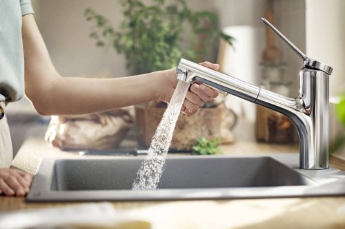 Купить Hansgrohe 74800000 Zesis M33 74800 Кухонный смеситель однорычажный 150 с выдвижным душем 2jet режима лейки в Киеве vannaja.kiev.ua