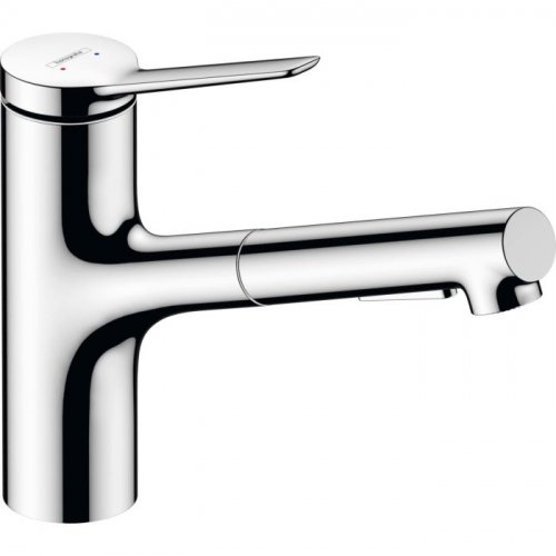 Купити Hansgrohe Zesis M33 Кухонний змішувач 74803000 з висувним шлангом, хром в Києві vannaja.kiev.ua