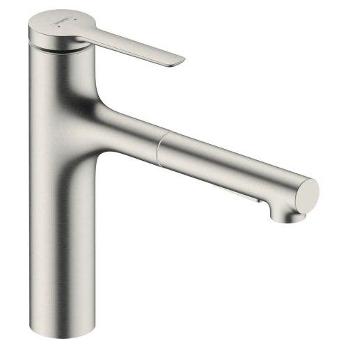 Купить Смеситель для кухни Hansgrohe Zesis M33 160 2jet с вытяжным изливом sBox Lite, Stainless Steel Finish (74804800) в Киеве vannaja.kiev.ua