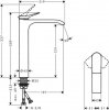 Купить кран для ванной комнаты черный раковина Hansgrohe Vivenis 75042670 однорычажный 250 для раковины накладной в Киеве vannaja.kiev.ua