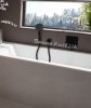 Купить черный настенный кран скрытый с воронкой Hansgrohe Vernis Blend 75415670 + 24302670 Pulsify Select со шлангом душ 105 3jet Relaxation в Киеве vannaja.kiev.ua