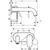 Купити Купити настінний змішувач для раковини Hansgrohe 71576000 Vernis Blend 71576 хром в Києві vannaja.kiev.ua