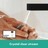 Купить Высокий 76034670 Смеситель для раковины на 3 отверстия Hansgrohe Finoris 160 черный матовый с донным клапаном Хансгрое Финорис в Киеве vannaja.kiev.ua