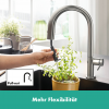 Купить Кухонный смеситель Hansgrohe Aqittura M91 76801800 с выдвижным изливом, 1 струя, покрытие из нержавеющей стали в Киеве vannaja.kiev.ua