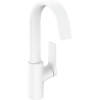 Купить Смеситель hansgrohe Vivenis для раковины 75030700 с сливным гарнитуром белый матовый высокий с плоским изливом в Киеве vannaja.kiev.ua