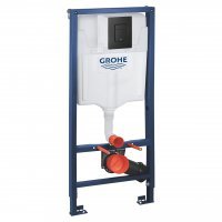 черная матовая Кнопка смыва унитаза Grohe Even 38966KF0 black гроэ эвэн
