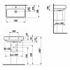 Купить Раковина 60 на 38 см LAUFEN H8189590001041 PRO S 8.1895.9.000.104.1 умывальник короткий от стенки в Киеве vannaja.kiev.ua