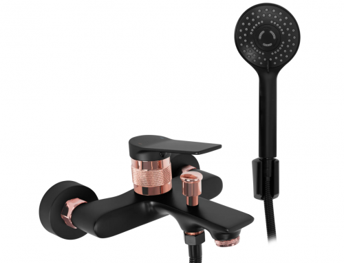 Змішувач для ванни REA VIRAL BLACK ROSE GOLD Купити Змішувач для ванни REA VIRAL BLACK ROSE GOLD в Києві vannaja.kiev.ua