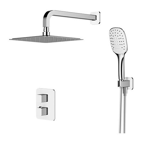Купить душевая система скрытого монтажа с термостатом Omnires Parma chrome/white (SYSPM17ACRB) в Киеве vannaja.kiev.ua