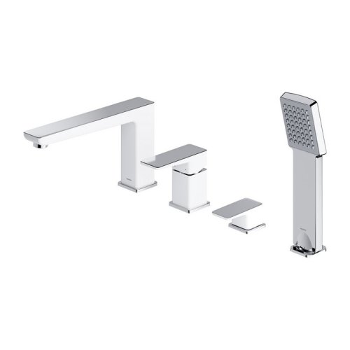 Купить смеситель для ванны Omnires Parma chrome/white (PM7432CRB) в Киеве vannaja.kiev.ua