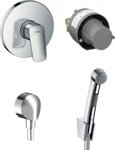 Hansgrohe 20200005 Набор гигиенического душа с однорычажным смесителем Logis S хром купить Купить Hansgrohe 20200005 Набор гигиенического душа с однорычажным смесителем Logis S хром купить в Киеве vannaja.kiev.ua