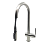 Купити Кухонний змішувач Fabiano FKM 3127 Inox 8231.403.1936 з висувним виливом кран одноважільний для мийки, нержавіюча матова сталь 82314031936 в Києві vannaja.kiev.ua