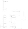 Купить смеситель для умывальника Omnires Slide graphite (SL7710GR) в Киеве vannaja.kiev.ua