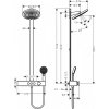 Купить Черный матовый 24240670 Душевая система с термостатом Hansgrohe Pulsify Showerpipe верхний душ 260 мм два режима купить по низкой цене  в Киеве vannaja.kiev.ua
