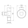 Купить Кран угловой Thermo Alliance Standart (ручка круглая) с керам.буксой 1/2"Н х 1/2"Н SF342W1515 в Киеве vannaja.kiev.ua