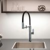 Купить Смеситель кухни гибкий излив система фильтрации воды Ramon Soler Kitchen Pure Water 898801MC38E306084 Высоким 535 мм Osmosis, Хром - черный матовый в Киеве vannaja.kiev.ua