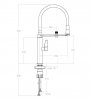 Купить Смеситель кухни гибкий излив система фильтрации воды Ramon Soler Kitchen Pure Water 898801MC38E306084 Высоким 535 мм Osmosis, Хром - черный матовый в Киеве vannaja.kiev.ua