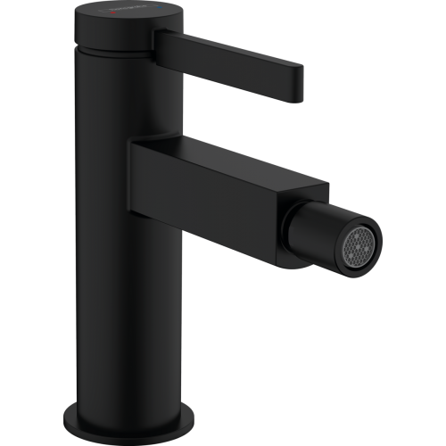 Купить Смеситель 76200670 для биде Hansgrohe Finoris черный матовый с донным клапаном однорычажный купить в Киеве vannaja.kiev.ua