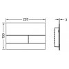 Купить TECE 9.240.833 Square II 9240833 Клавиша Кнопка смыва двойная Металлическая Нержавеющая сталь Черная матовая в Киеве vannaja.kiev.ua