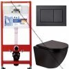 Черный унитаз с инсталляцией Tece 9400001+9240407+QT1333046ERMB Qtap Robin Rimless TECE Купить Черный унитаз с инсталляцией Tece 9400001+9240407+QT1333046ERMB Qtap Robin Rimless TECE в Киеве vannaja.kiev.ua