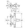 Купить Приобрести термостат 34567000 Смеситель для ванны Grohe Grohtherm 800 хром + Душевой гарнитур Grohe Rainshower Smartactive Cube 130 3 типа струи хром 26546000 в Киеве vannaja.kiev.ua