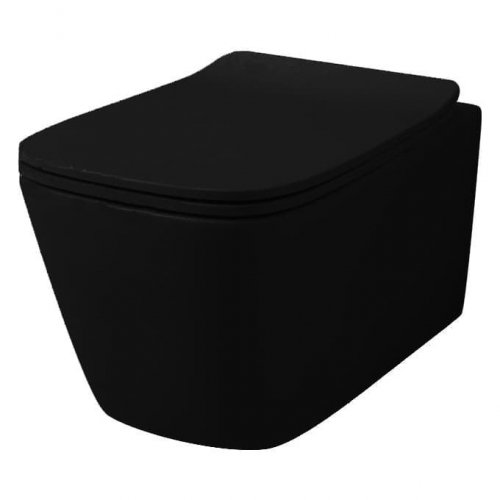Купить Подвесной безободковый унитаз Artceram A16, black glossy (ASV003 03; 00) в Киеве vannaja.kiev.ua