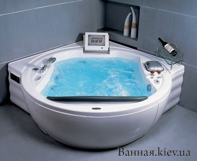 Купити Appollo AT-0935 Apollo 183 x 183 Гідромасажна ванна з DVD в Києві vannaja.kiev.ua