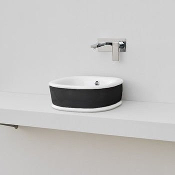 Керамическая раковина 45 см Artceram Azuley, white glossy/black bicolor (AZL001 01; 50) Купить Керамическая раковина 45 см Artceram Azuley, white glossy/black bicolor (AZL001 01; 50) в Киеве vannaja.kiev.ua