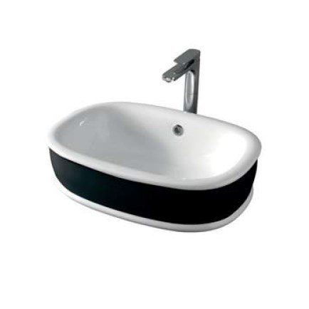 Керамическая раковина 65 см Artceram Azuley white glossy/black bicolor AZL002 01; 50 Купить Керамическая раковина 65 см Artceram Azuley white glossy/black bicolor AZL002 01; 50 в Киеве vannaja.kiev.ua