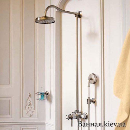 Купити Axor 16570820 Montreux Showerpipe Душова Система з термостатом, шліфований нікель в Києві vannaja.kiev.ua