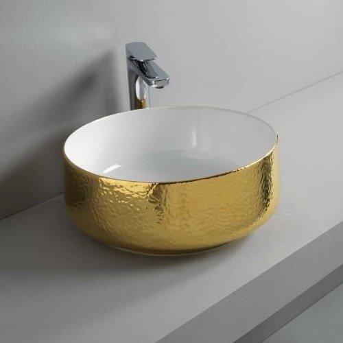 Керамическая раковина 42 см Artceram Cognac, white glossy/gold bicolor (COL001 01; 56) Купить Керамическая раковина 42 см Artceram Cognac, white glossy/gold bicolor (COL001 01; 56) в Киеве vannaja.kiev.ua