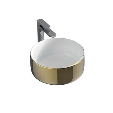 Керамическая раковина 35 см Artceram Cognac, white glossy/gold bicolor (COL004 01; 56) Купить Керамическая раковина 35 см Artceram Cognac, white glossy/gold bicolor (COL004 01; 56) в Киеве vannaja.kiev.ua