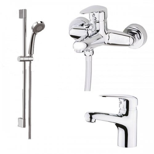 DevIT 1623190128SP GIRAN Set Комплект Смесителей 3 в 1 Хром АКЦИЯ Италия Купить DevIT 1623190128SP GIRAN Set Комплект Смесителей 3 в 1 Хром АКЦИЯ Италия в Киеве vannaja.kiev.ua