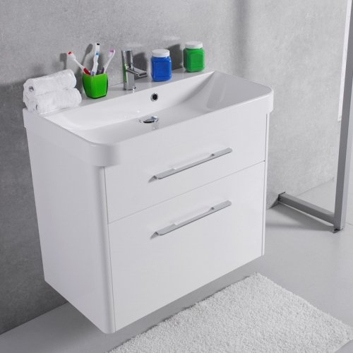 Купить Fancy Marble Devon 80 Шкафчик Навесной с раковиной Carla 800C Цвет Белый в Киеве vannaja.kiev.ua