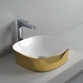 Керамічна раковина 42 см Artceram Ghost, white glossy / gold bicolor (GHL001 01; 56) Купити Керамічна раковина 42 см Artceram Ghost, white glossy / gold bicolor (GHL001 01; 56) в Києві vannaja.kiev.ua