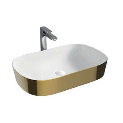 Керамічна раковина 65 см Artceram Ghost, white glossy / gold bicolor (GHL002 01; 56) Купити Керамічна раковина 65 см Artceram Ghost, white glossy / gold bicolor (GHL002 01; 56) в Києві vannaja.kiev.ua