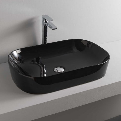 Керамічна раковина 65 см Artceram Ghost, black glossy (GHL002 03; 00) Купити Керамічна раковина 65 см Artceram Ghost, black glossy (GHL002 03; 00) в Києві vannaja.kiev.ua