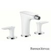 HANSGROHE 15273400 PuraVida 152734 Смеситель для Биде на 3 Отверстия Цвет Белый / Хром Купить HANSGROHE 15273400 PuraVida 152734 Смеситель для Биде на 3 Отверстия Цвет Белый / Хром в Киеве vannaja.kiev.ua