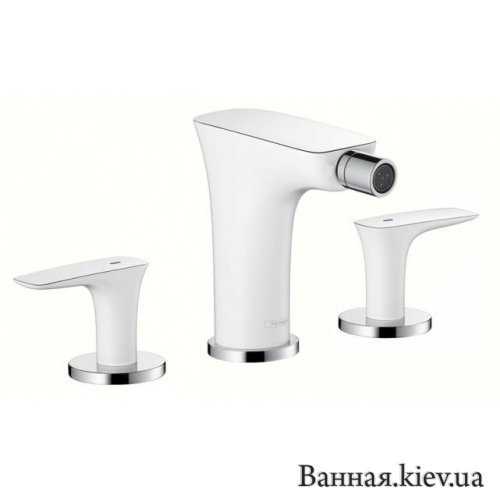 HANSGROHE 15273400 PuraVida 152734 Смеситель для Биде на 3 Отверстия Цвет Белый / Хром Купить HANSGROHE 15273400 PuraVida 152734 Смеситель для Биде на 3 Отверстия Цвет Белый / Хром в Киеве vannaja.kiev.ua