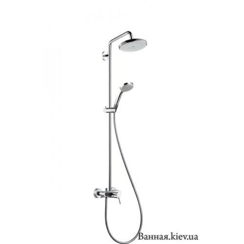 Купити HANSGROHE 27222000 Showerpipe 27222 Croma 220 з Одноважільний змішувач Поворотний тримач 400 мм в Києві vannaja.kiev.ua